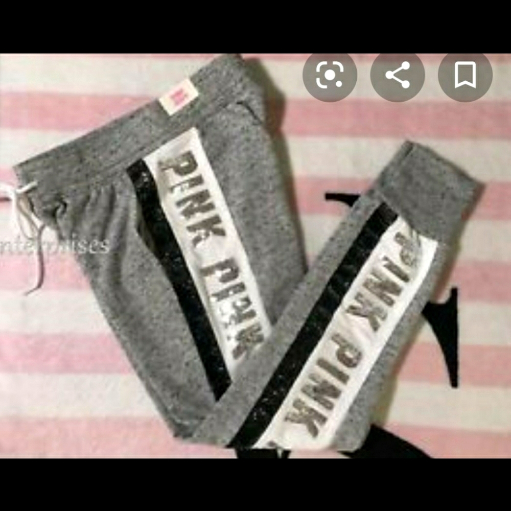 BNWT VICTORIA SECRET PINK XS BLING JOGGERS!!